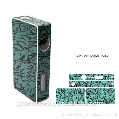 Unique design!!! Sigelei 150W Stickers, ecig skin, sigelei 150w Sticker/Skin/Wrap M80, istick, cloupor Mod Skin Waterproof